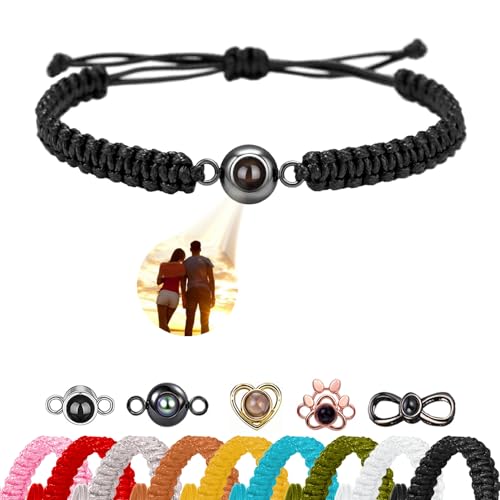 Armband mit Foto Bild Personalisierte Geschenke Projektion Fotoarmband für Männer, Frauen, Eltern und Freunde HD Bild für geliebte Menschen Keepsake Design Seil Armband mit Foto Bild Personalisierte Geschenke Projektion Fotoarmband für Männer, Frauen, Eltern und Freunde HD Bild für geliebte Menschen Keepsake Design Seil von Ehihas