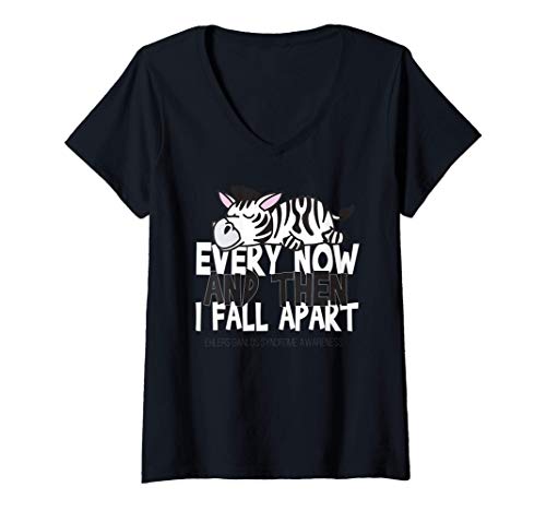 Damen Every Now And Then I Fall Apart - Ehlers Danlos Syndrome T-Shirt mit V-Ausschnitt Damen Every Now And Then I Fall Apart - Ehlers Danlos Syndrome T-Shirt mit V-Ausschnitt von Ehlers Danlos Syndrome Awareness Swag