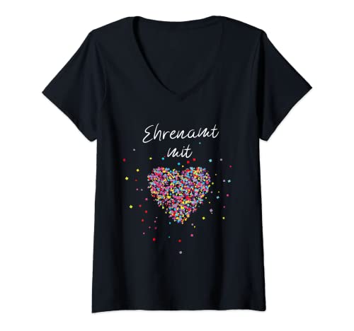 Damen Ehrenamt mit Herz Engagement Ehrenamtlich Freiwillig T-Shirt mit V-Ausschnitt Damen Ehrenamt mit Herz Engagement Ehrenamtlich Freiwillig T-Shirt mit V-Ausschnitt von Ehrenamt Freiwillige Engagement Ehrenamtlich