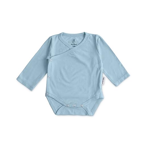 Ehrenkind® Baby-Body Wolle Seide Body | 70% Schurwolle - 30% Seide Body Baby Langarm | Schlupfbody 86/92 Hellblau von Ehrenkind