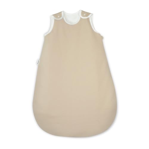 Ehrenkind® Babyschlafsack | Schlafsack Rund 2.5 TOG | Bio-Baumwolle | Ganzjahres Schlafsack Baby Gr. 62/68 Farbe Beige | Oeko-Tex | Schlafsack winter und Sommer Schlafsack Kinder von Ehrenkind