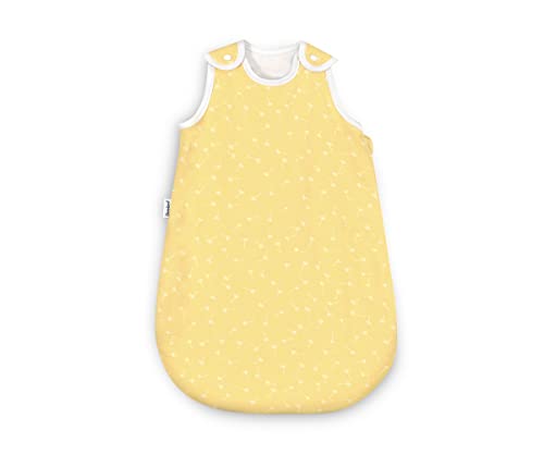 Ehrenkind® Babyschlafsack | Schlafsack Rund 2.5 TOG | Bio-Baumwolle | Ganzjahres Schlafsack Baby Gr. 62/68 Farbe Vanille-Weiße Pusteblume | Oeko-Tex | Schlafsack winter und Sommer Schlafsack Kinder von Ehrenkind