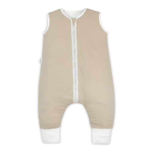 Ehrenkind® Babyschlafsack | Schlafsack mit Füßen 2.5 TOG | Bio-Baumwolle | Ganzjahres Schlafsack Baby Gr. 100 Farbe Beige | Oeko-Tex | Schlafsack winter und Sommer Schlafsack Kinder von Ehrenkind