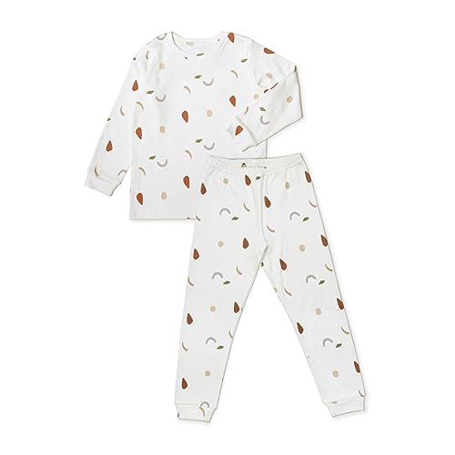 Ehrenkind® Schlafanzug Kinder | 100% Bio-Baumwolle | Unisex | Standard 100 by Oeko-TEX | 134/140 Natur-Gemustert Interlock | Pyjama Jungen und Mädchen | Schlafanzug lang von Ehrenkind
