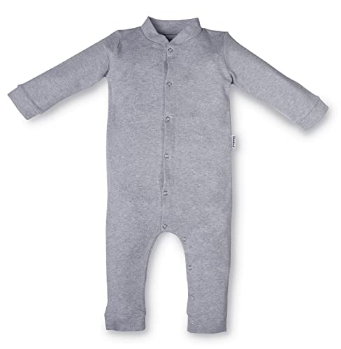 Ehrenkind® Strampler | Schlafanzug | 100% Bio-Baumwolle Schlafoverall | Standard 100 by Oeko-TEX | Hellgrau Melange Gr. 86/92 von Ehrenkind
