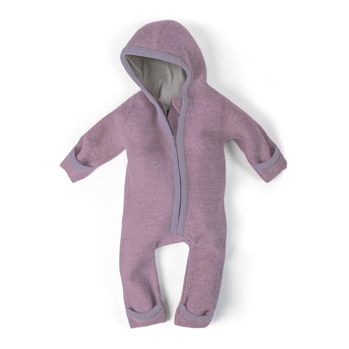 Ehrenkind® WALKOVERALL | Baby Wollwalk-Overalls aus Merino Schurwolle mit Reißverschluss | Walk Wolle Woll-Anzug für Kleinkind und Baby | Flieder Gr. 86-92 von Ehrenkind