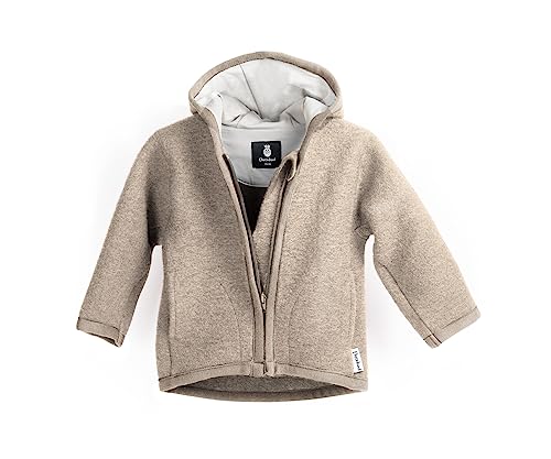 Ehrenkind® Walkjacke | Jacke für Kind aus Natur Schurwolle mit Reißverschluss | Walk Jacke für Baby | Beige Gr. 134/140 von Ehrenkind