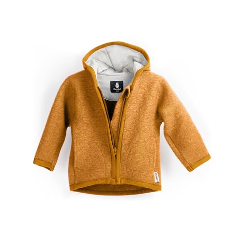 Ehrenkind® Walkjacke Safran Gr. 86/92 | Jacke für Kind aus Merino Schurwolle mit Reißverschluss | Walk Jacke für Baby von Ehrenkind
