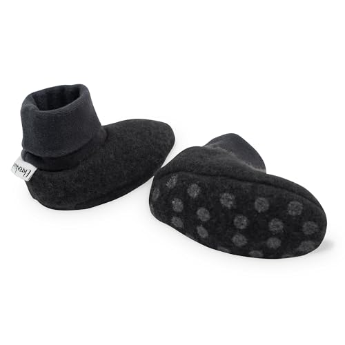 Ehrenkind® Walkschuhe | Krabbelschuhe Babys | Bio-Wolle & Bio-Baumwolle | Standard 100 by Oeko-TEX | Schiefer 17/18 | Baby Schuhe von Ehrenkind