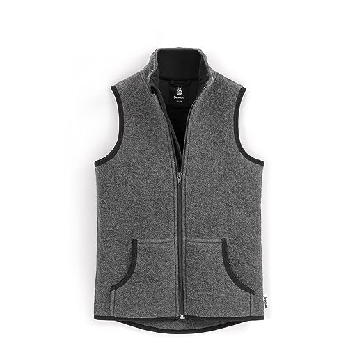Ehrenkind ® Walkweste für Kinder aus Bio-Schurwolle | Kinderweste Gr. 86/92 | Weste Kinder in Grau-Schiefer für Mädchen und Jungen | Kinderkleidung | Baby Weste von Ehrenkind