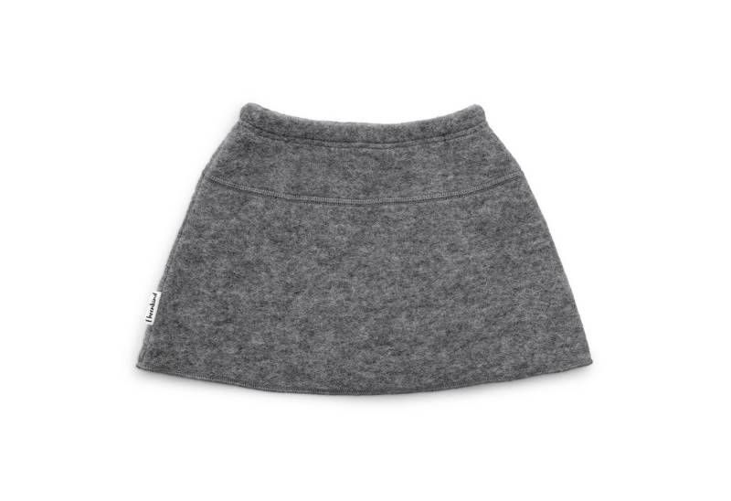 Ehrenkind A-Linien-Rock Walkrock für Kinder aus Bio-Schurwolle & Bio-Baumwolle (Grau, atmungsaktiv und temperaturausgleichend) Mulesing-free, Made in Europe von Ehrenkind