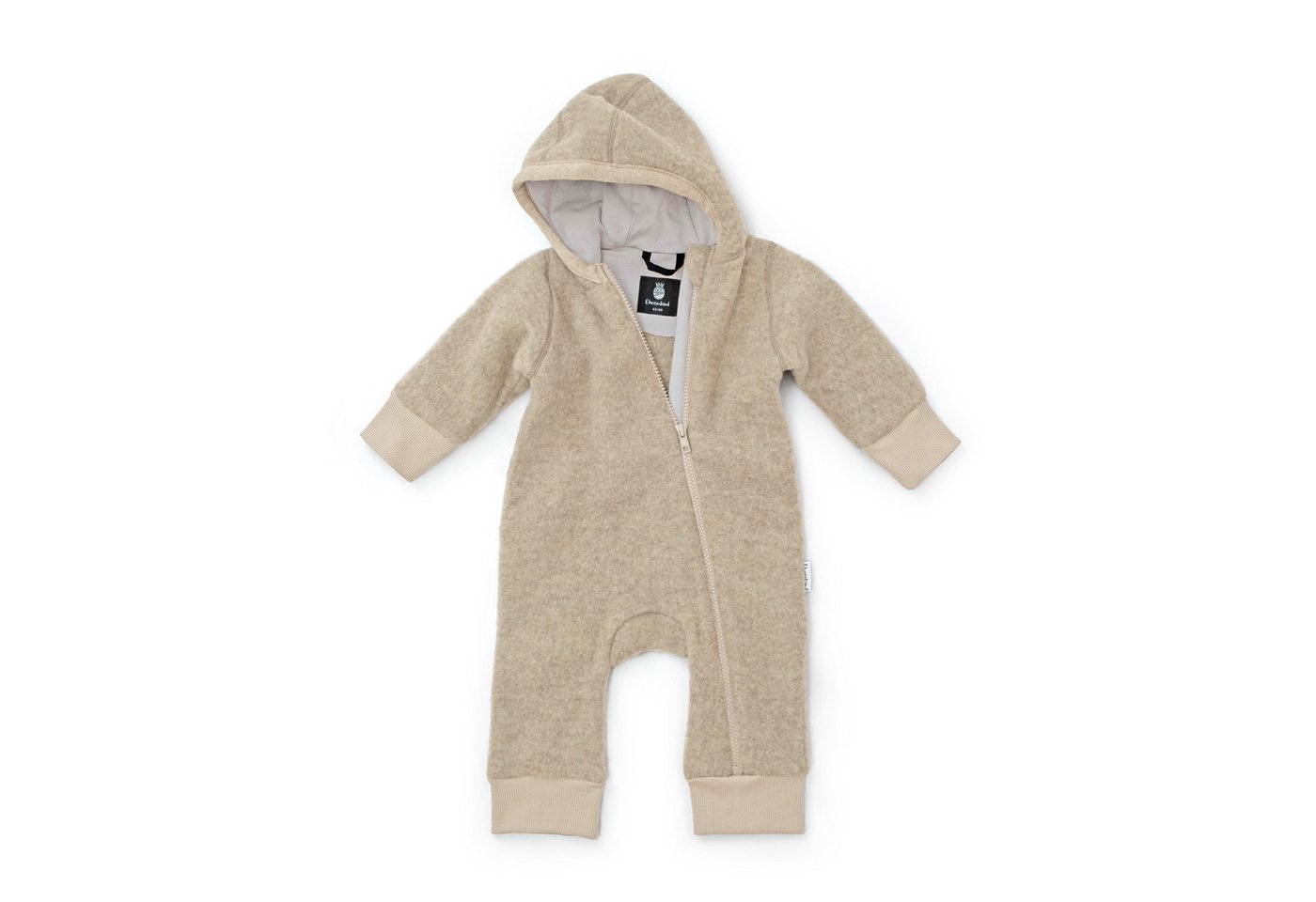 Ehrenkind Fleeceoverall mit Kapuze, Wollfleece aus feinster Merinowolle (100% Bio-Merinowolle, Atmungsaktiv & temperaturausgleichend) Wollfleece-Overall von Ehrenkind