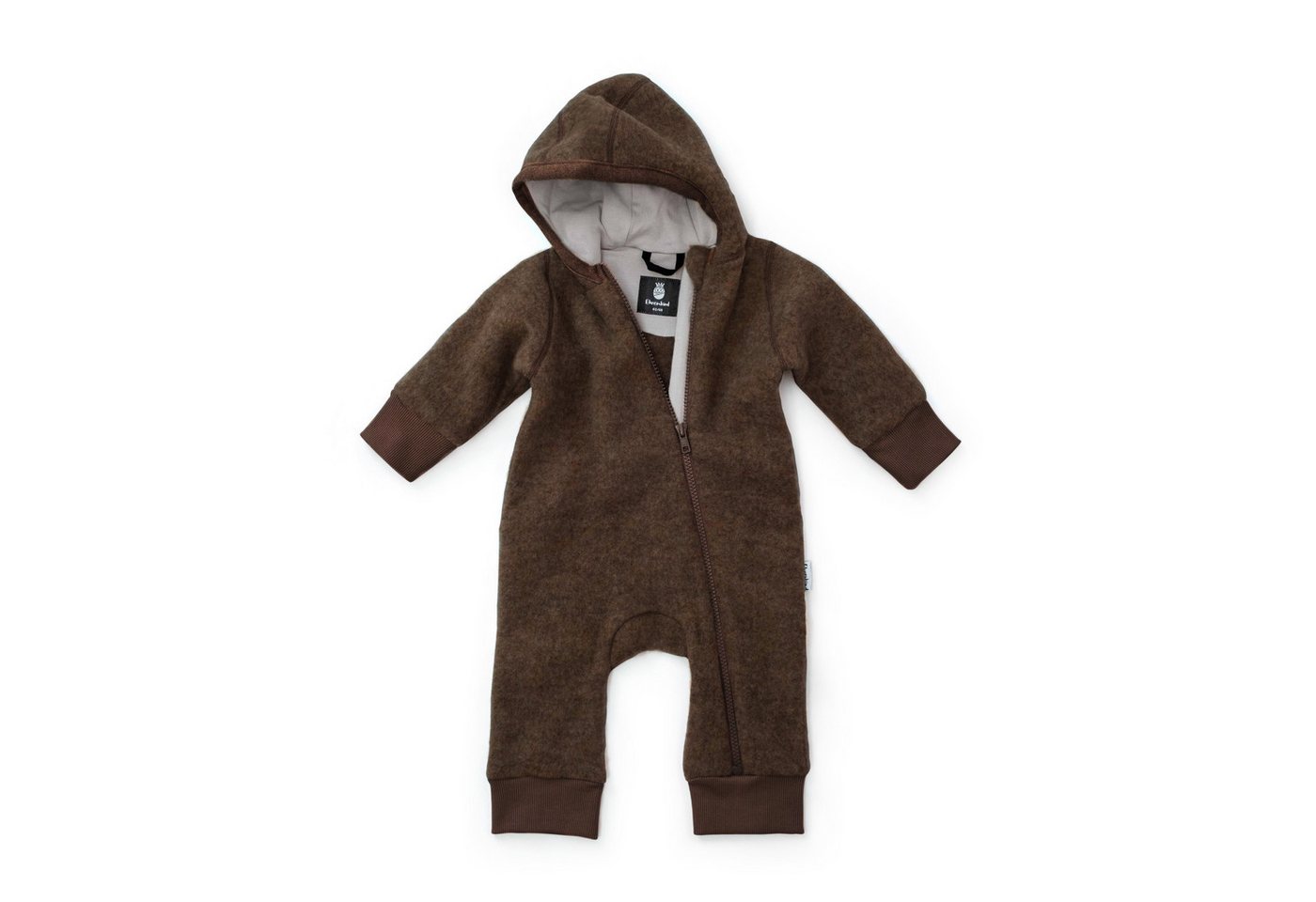 Ehrenkind Fleeceoverall mit Kapuze, Wollfleece aus feinster Merinowolle (100% Bio-Merinowolle, Atmungsaktiv & temperaturausgleichend) Wollfleece-Overall von Ehrenkind