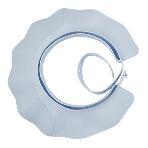 Duschhaube Kinder Augen und Ohren Schützen Haare Waschen Kinderschutz Einstellbar Duschhaube Verdreifachen Badehaube Kinder Silikon (Blau) von Ehuihuan