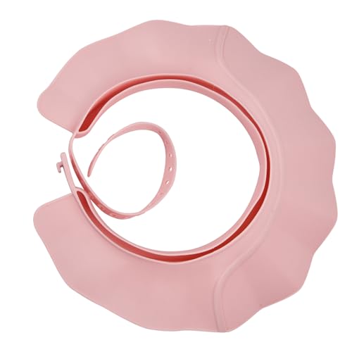 Duschhaube Kinder Augen und Ohren Schützen Haare Waschen Kinderschutz Einstellbar Duschhaube Verdreifachen Badehaube Kinder Silikon (Rosa) von Ehuihuan