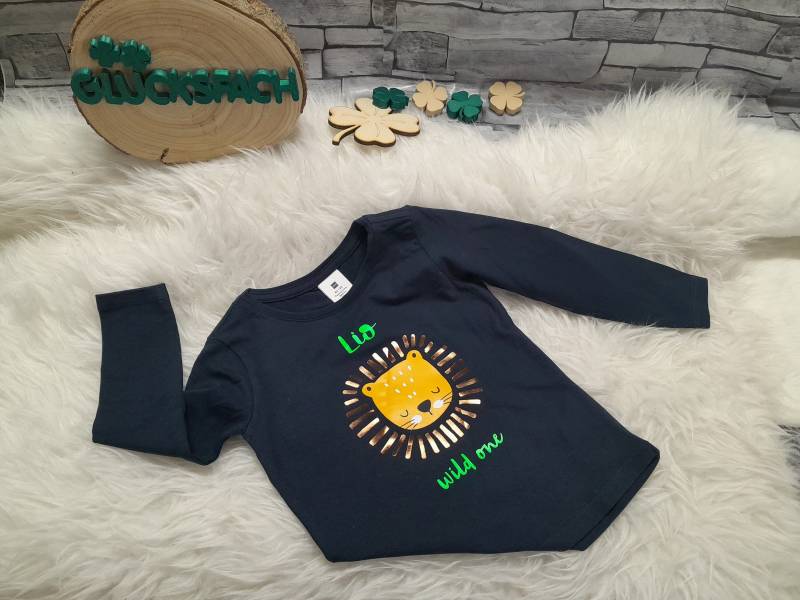 Geburtstagsshirt Löwe | Wild One I Two Wild Langarmshirt T-Shirt Mit Geburtstagszahl Namen von EichertDesigns