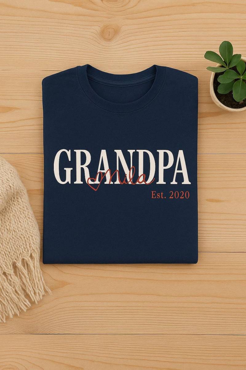 Personalisiertes Opa Shirt | Geschenk Für Vatertagsgeschenk Geburt Enkel Handgemachtes T-Shirt von EichertDesigns