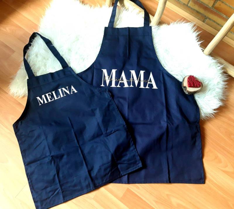 Schürzen Im 2Er Set I Mama Und Kind Papa | Großeltern Enkel, Personalisiert von EichertDesigns