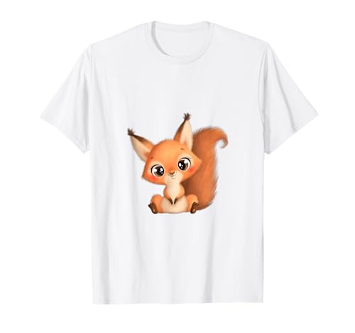 Süßes Hörnchen Kinder Damen Streifenhörnchen Eichhörnchen T-Shirt von Eichhörnchen Geschenke Schlafshirt Tiere Kinder