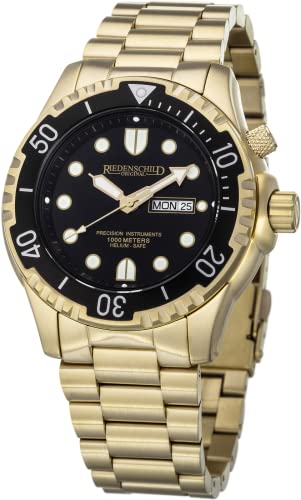 Eichmüller Riedenschild Herren Taucheruhr 100 ATM mit Helium Ventil, Leuchtindex, Tag Datum von Eichmüller since 1950