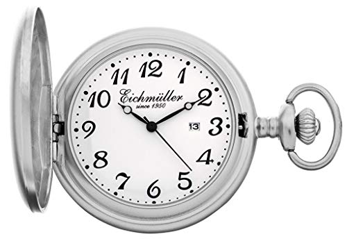 Eichmüller Taschenuhr Kette Analog Datumanzeige Sackuhr Quarz silberfarben glänzend 35167 von Eichmüller since 1950