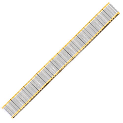 18mm Edelstahl Zugband Bicolor Flexband Modell E23 PVD vergoldet von Eichmüller