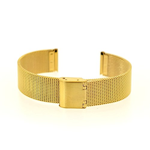 20mm Eichmüller Edelstahlarmband E29 Milanaise mit Klappschliesse - TNG/PVD vergoldet 20mm Eichmüller Edelstahlarmband E29 Milanaise mit Klappschliesse - TNG/PVD vergoldet von Eichmüller since 1950