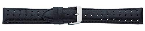 22mm Eichmüller Leder Uhren Armband Schwarz atmungsaktiv Ersatzband von Eichmüller