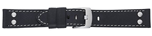 Eichmüller 22mm Leder Armband Schwarz mit Edelstahl Dornschließe und Nieten Eichmüller 22mm Leder Armband Schwarz mit Edelstahl Dornschließe und Nieten von Eichmüller since 1950