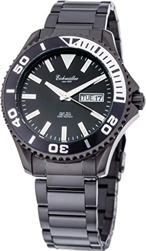 Eichmüller Edelstahl Herrenuhr Black Taucheruhr Datum- & Wochentagsanzeige 20ATM Eichmüller Edelstahl Herrenuhr Black Taucheruhr Datum- & Wochentagsanzeige 20ATM von Eichmüller since 1950