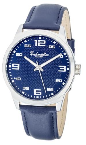 Eichmüller Herrenuhr Armbanduhr Blau Uhr Herren 40mm 3ATM Miyota Stahl Ziffern Groß von Eichmüller