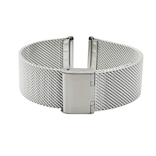 Eichmüller Milanaise Uhrenband Fein in 12/14/16/18/20 mm Stahl Silber Gold (Stahl (019), 20 mm) von Eichmüller since 1950