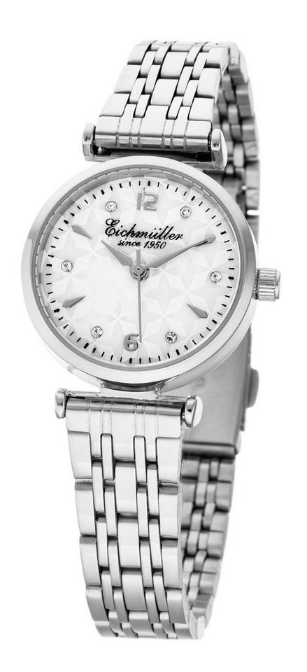 Eichmüller Quarzuhr Damenuhr – Silberfarbenes Metallband, 29 mm 6029-01, – Elegante Armbanduhr für Damen von Eichmüller