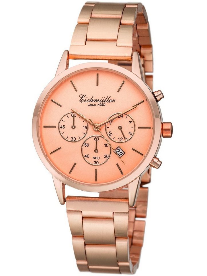 Eichmüller Quarzuhr Damenuhr RE1079 Rosé Metallband 36 mm von Eichmüller