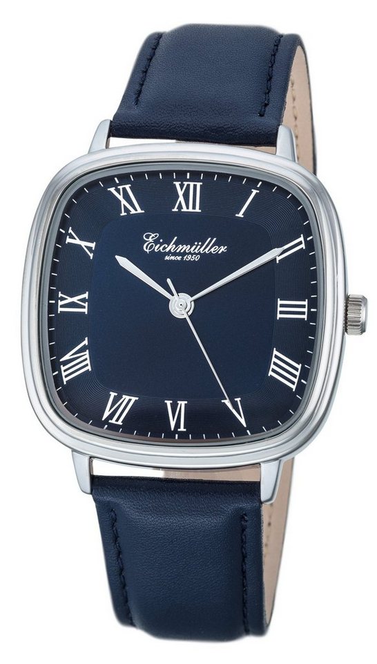 Eichmüller Quarzuhr Klassische Herrenuhr RE1144 Blau 39 mm von Eichmüller