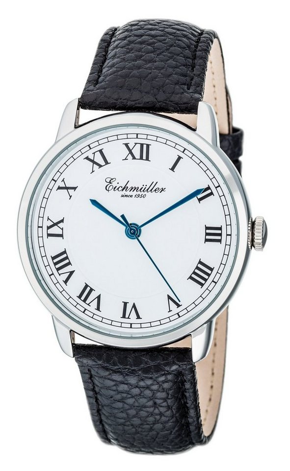 Eichmüller Quarzuhr Klassische Herrenuhr RE1098 Weiss/Schwarz 40 mm von Eichmüller