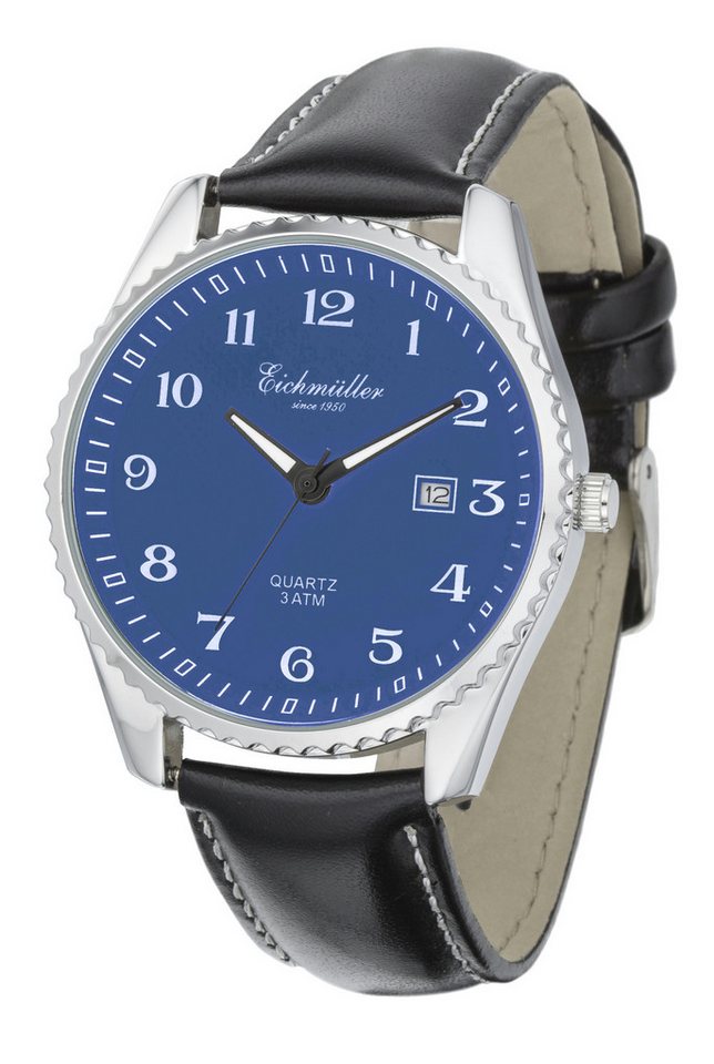 Eichmüller Quarzuhr RE1152 Sportliche Herrenuhr Blau 41 mm von Eichmüller