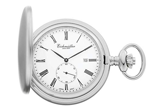 Eichmüller Since 1950 Taschenuhr Quarzwerk Kleine Sekunde Datum incl. Kette 8211-01 von Eichmüller since 1950