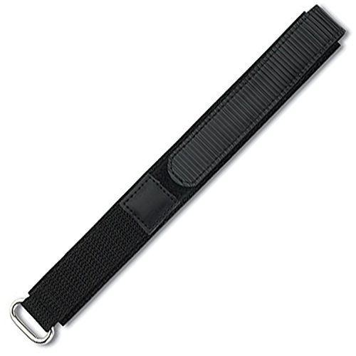 Eichmüller Textil Uhrenarmband mit Klettverschluss schwarz 16mm von Eichmüller