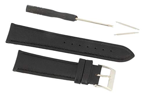 Eichmüller Uhrenarmband 20mm Leder in schwarz für Damen und Herren von Eichmüller