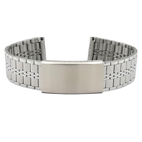 Eichmüller since 1950 Uhrenband Edelstahl in 12/14/16/18/20 mm Gliederband Silber Gold (Stahl (001), 12 mm) von Eichmüller since 1950