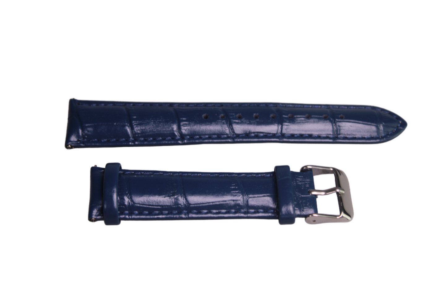 Eichmüller Uhrenring Uhrenband Blau 20 mm, (2-tlg), Echt Leder von Eichmüller