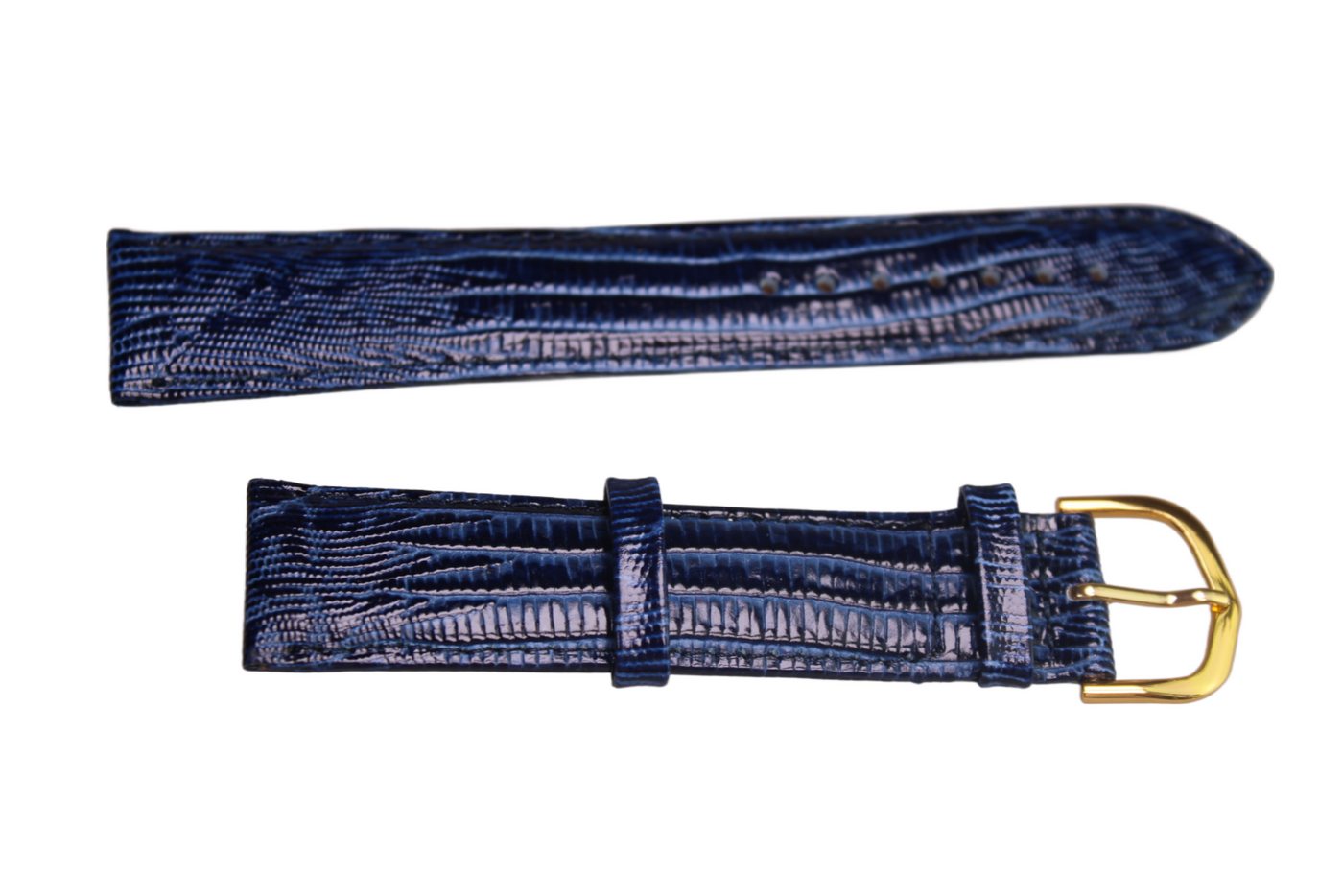 Eichmüller Uhrenring Uhrenband Blau 20 mm, (2-tlg), Echt Leder von Eichmüller