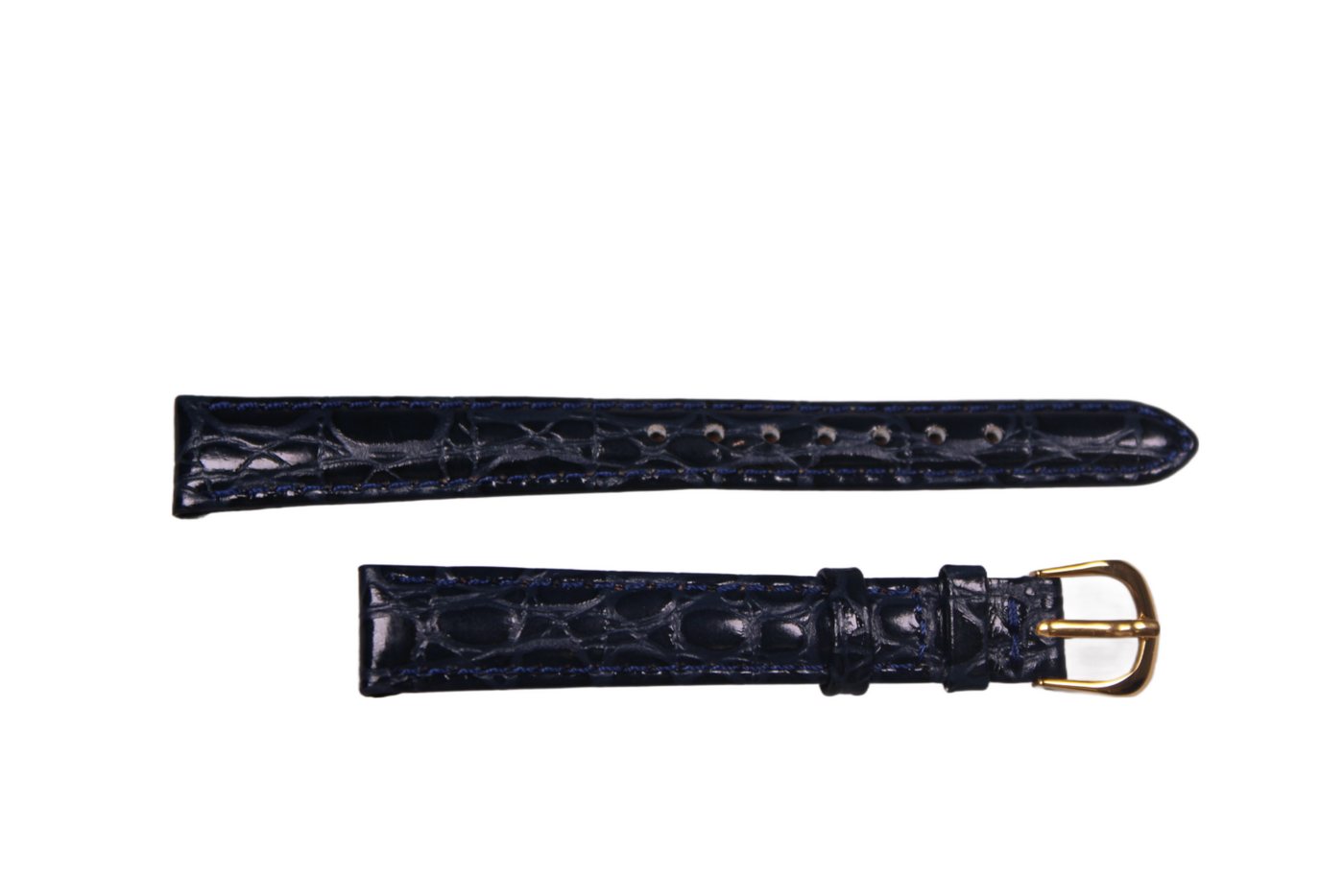 Eichmüller Uhrenring Uhrenband Dunkelblau 12 mm, (2-tlg), Echt Leder von Eichmüller