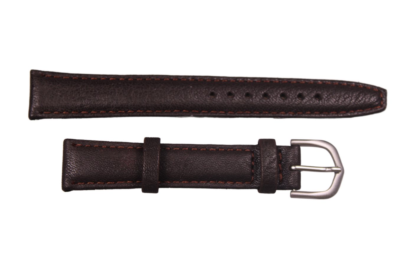 Eichmüller Uhrenring Uhrenband Dunkelbraun 16 mm, (2-tlg), Echt Leder von Eichmüller