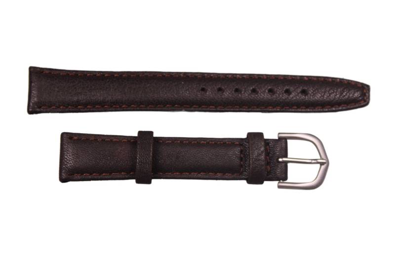Eichmüller Uhrenring Uhrenband Dunkelbraun 16 mm, (2-tlg), Echt Leder von Eichmüller