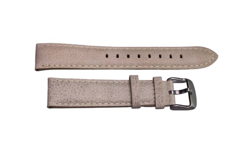 Eichmüller Uhrenring Uhrenband Grau 20 mm, (2-tlg), Echt Leder von Eichmüller