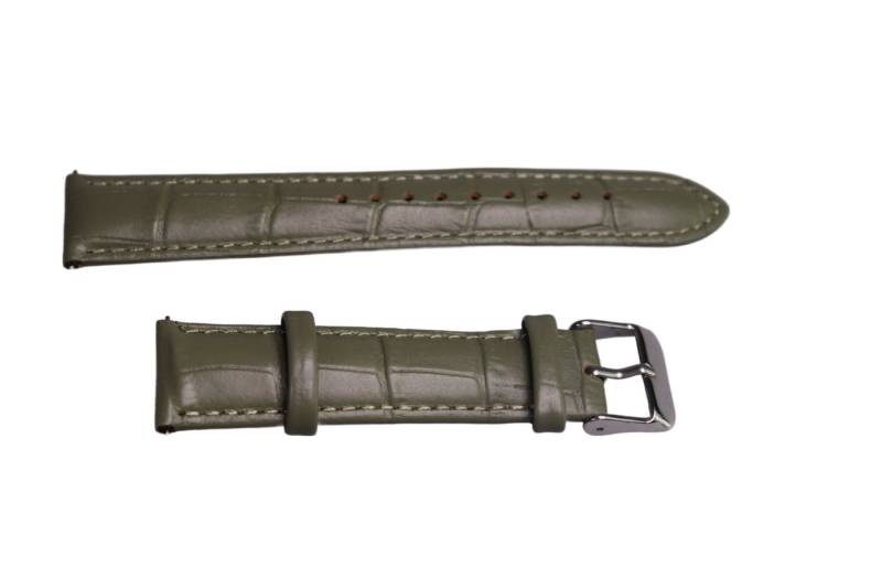 Eichmüller Uhrenring Uhrenband Olive 20 mm, (2-tlg), Echt Leder von Eichmüller