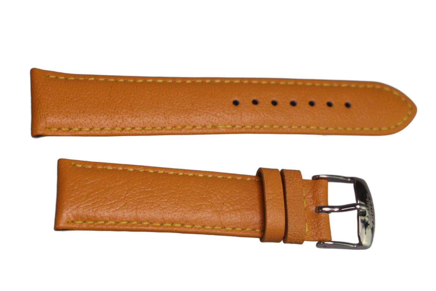 Eichmüller Uhrenring Uhrenband Orange 20 mm, (2-tlg), Echt Leder von Eichmüller