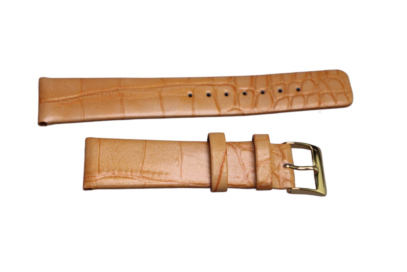 Eichmüller Uhrenring Uhrenband Orange 20 mm, (2-tlg), Echt Leder von Eichmüller